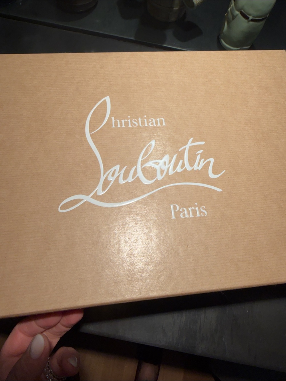 Christian Louboutin Black Patent Red Bottom Silver Chain Loafer - Picture 5 of 8